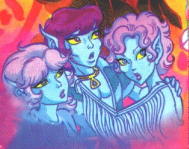 The three lifemates live in terror of tribal council.